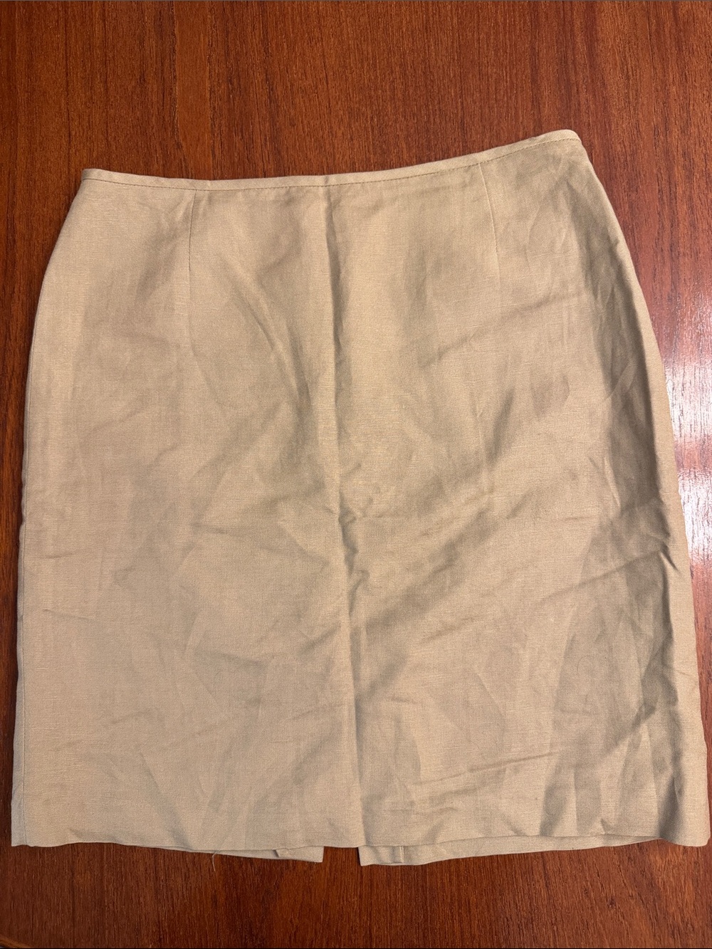 Classic Beige Straight Skirt - Women's Skirt